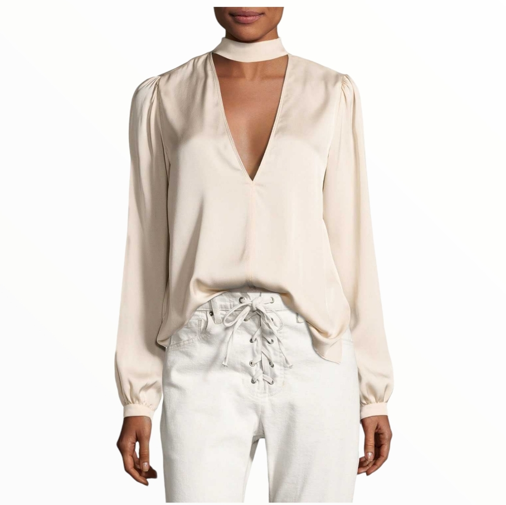 A.L.C.Liza Choker Silk Top, Pink